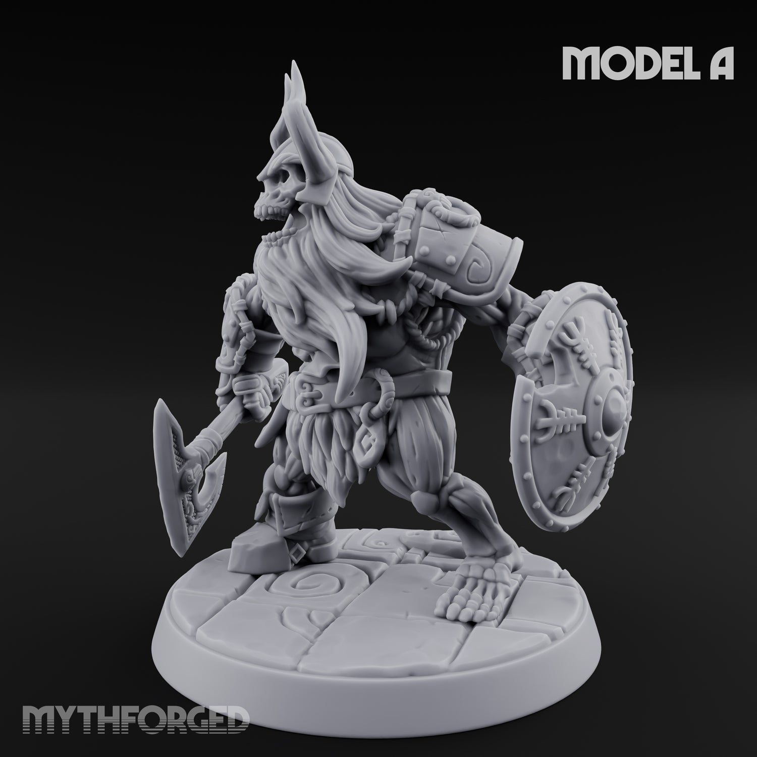 Frostbound Horde Draugr Warrior A Miniature for Dungeons and Dragons, Pathfinder or other TTRPGs