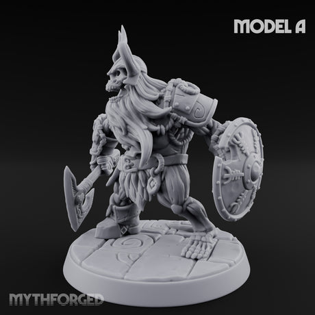 Frostbound Horde Draugr Warrior A Miniature for Dungeons and Dragons, Pathfinder or other TTRPGs