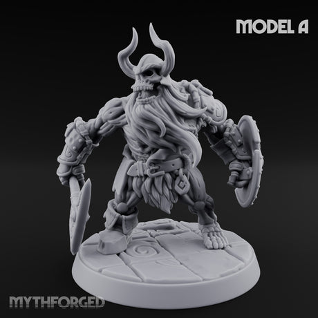 Frostbound Horde Draugr Warrior A Miniature for Dungeons and Dragons, Pathfinder or other TTRPGs