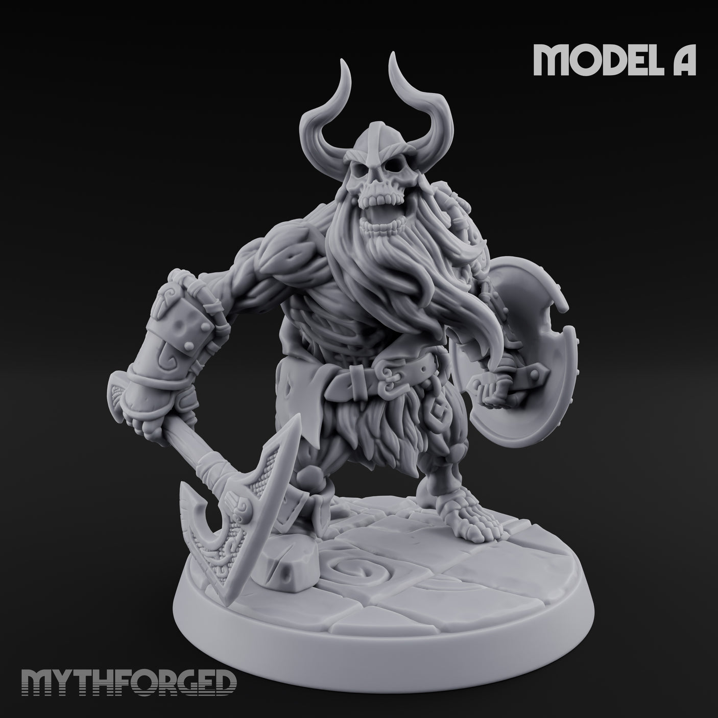 Frostbound Horde Draugr Warrior A Miniature for Dungeons and Dragons, Pathfinder or other TTRPGs