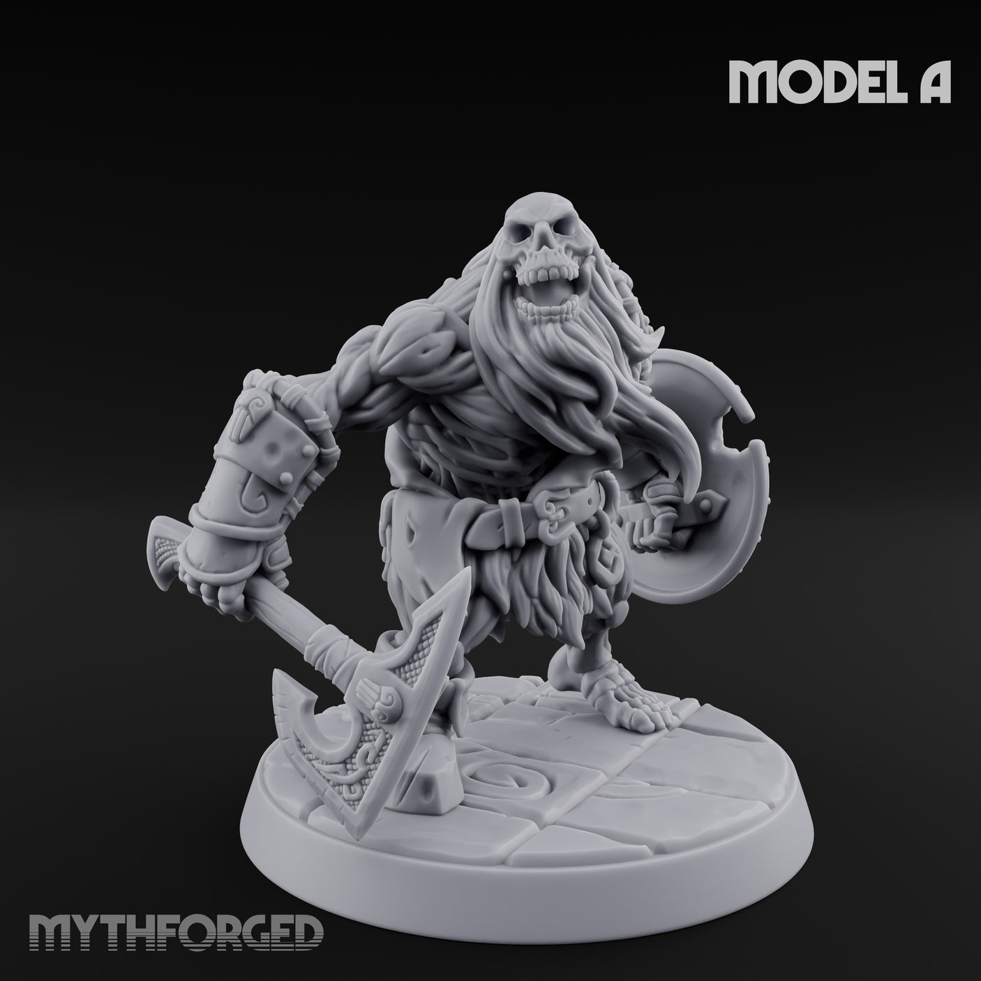 Frostbound Horde Draugr Warrior A Miniature for Dungeons and Dragons, Pathfinder or other TTRPGs
