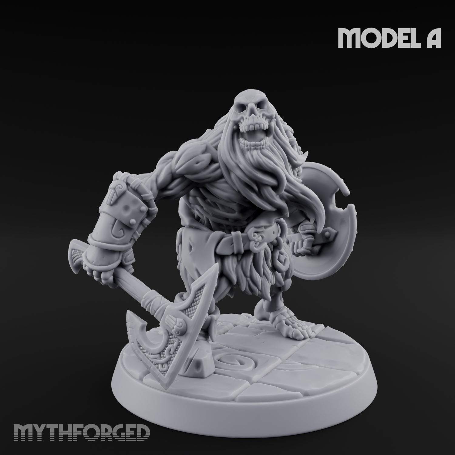 Frostbound Horde Draugr Warrior A Miniature for Dungeons and Dragons, Pathfinder or other TTRPGs
