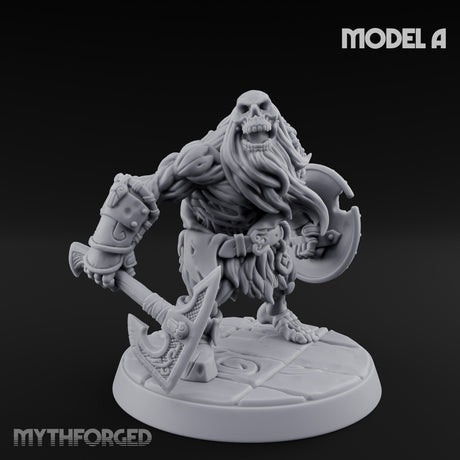 Frostbound Horde Draugr Warrior A Miniature for Dungeons and Dragons, Pathfinder or other TTRPGs