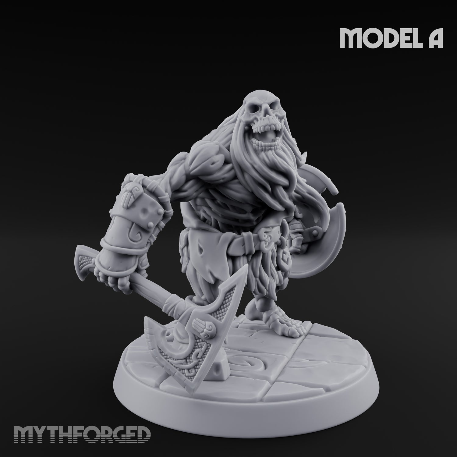 Frostbound Horde Draugr Warrior A Miniature for Dungeons and Dragons, Pathfinder or other TTRPGs