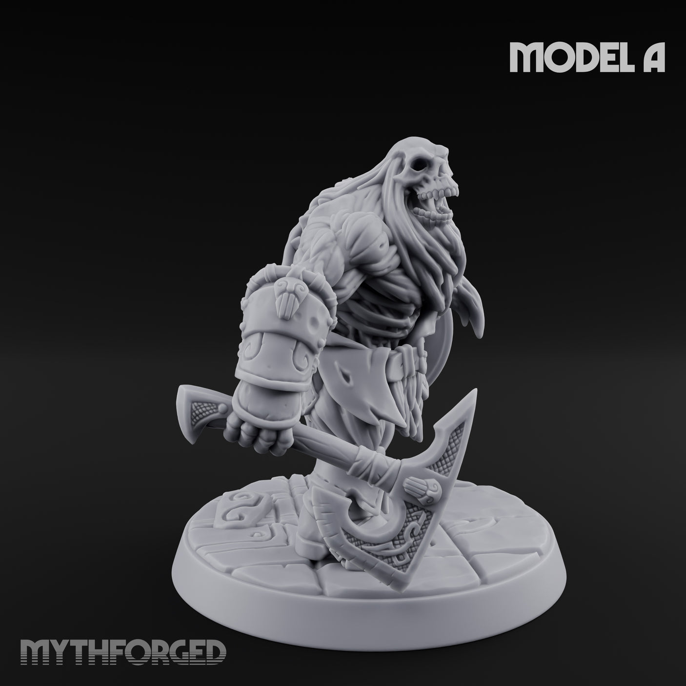 Frostbound Horde Draugr Warrior A Miniature for Dungeons and Dragons, Pathfinder or other TTRPGs