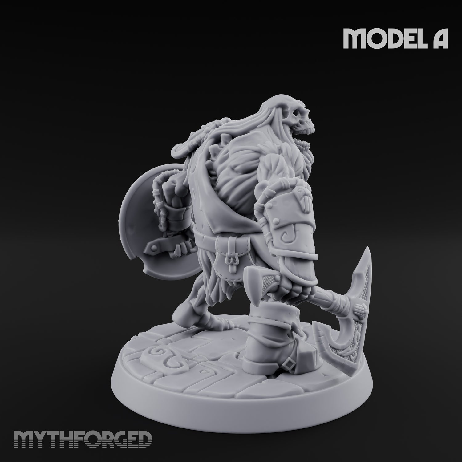 Frostbound Horde Draugr Warrior A Miniature for Dungeons and Dragons, Pathfinder or other TTRPGs