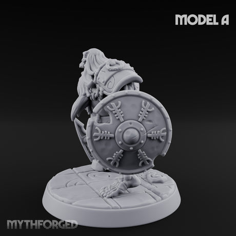 Frostbound Horde Draugr Warrior A Miniature for Dungeons and Dragons, Pathfinder or other TTRPGs