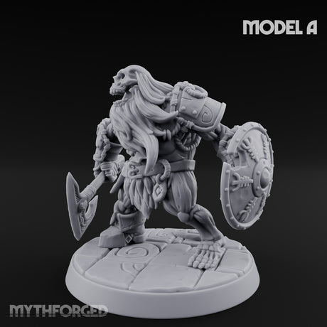 Frostbound Horde Draugr Warrior A Miniature for Dungeons and Dragons, Pathfinder or other TTRPGs