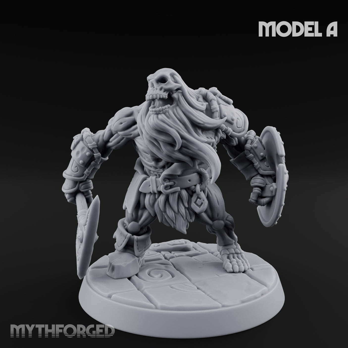 Frostbound Horde Draugr Warrior A Miniature for Dungeons and Dragons, Pathfinder or other TTRPGs