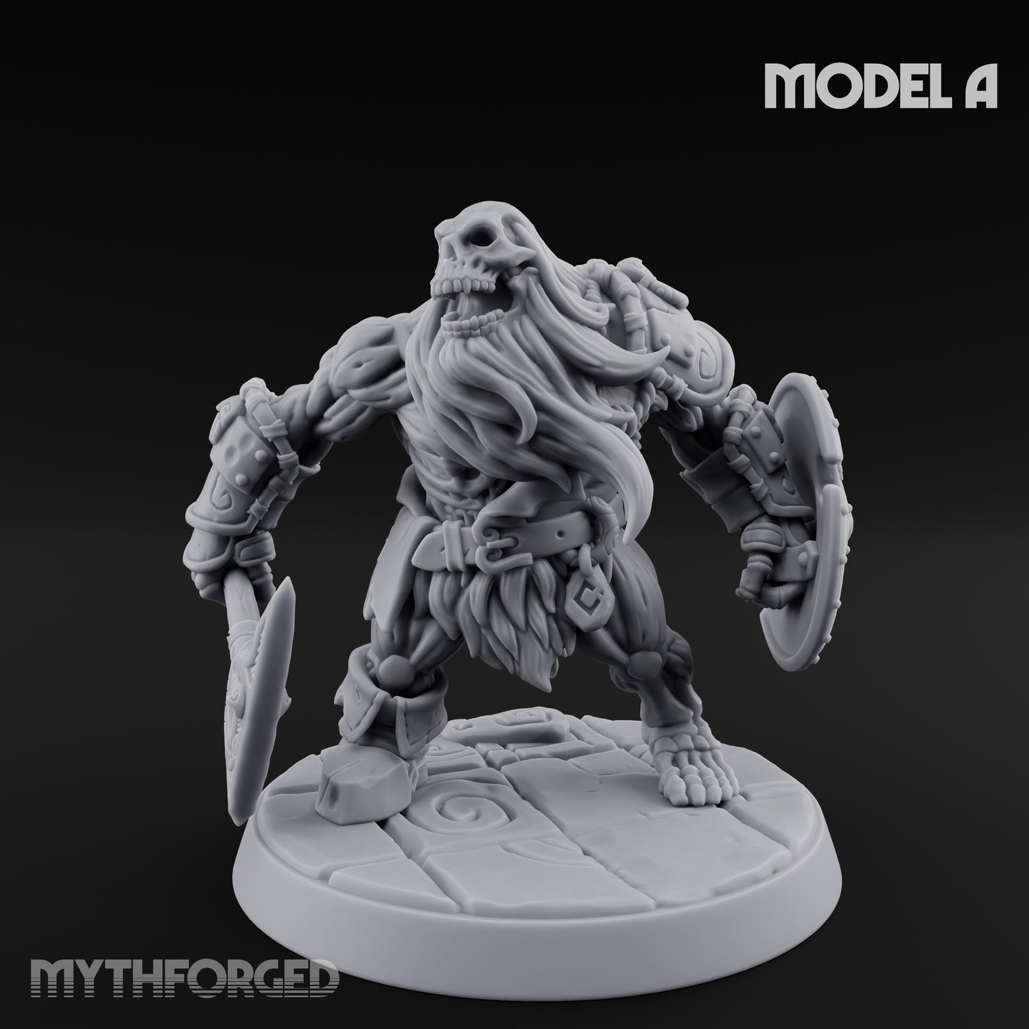 Frostbound Horde Draugr Warrior A Miniature for Dungeons and Dragons, Pathfinder or other TTRPGs