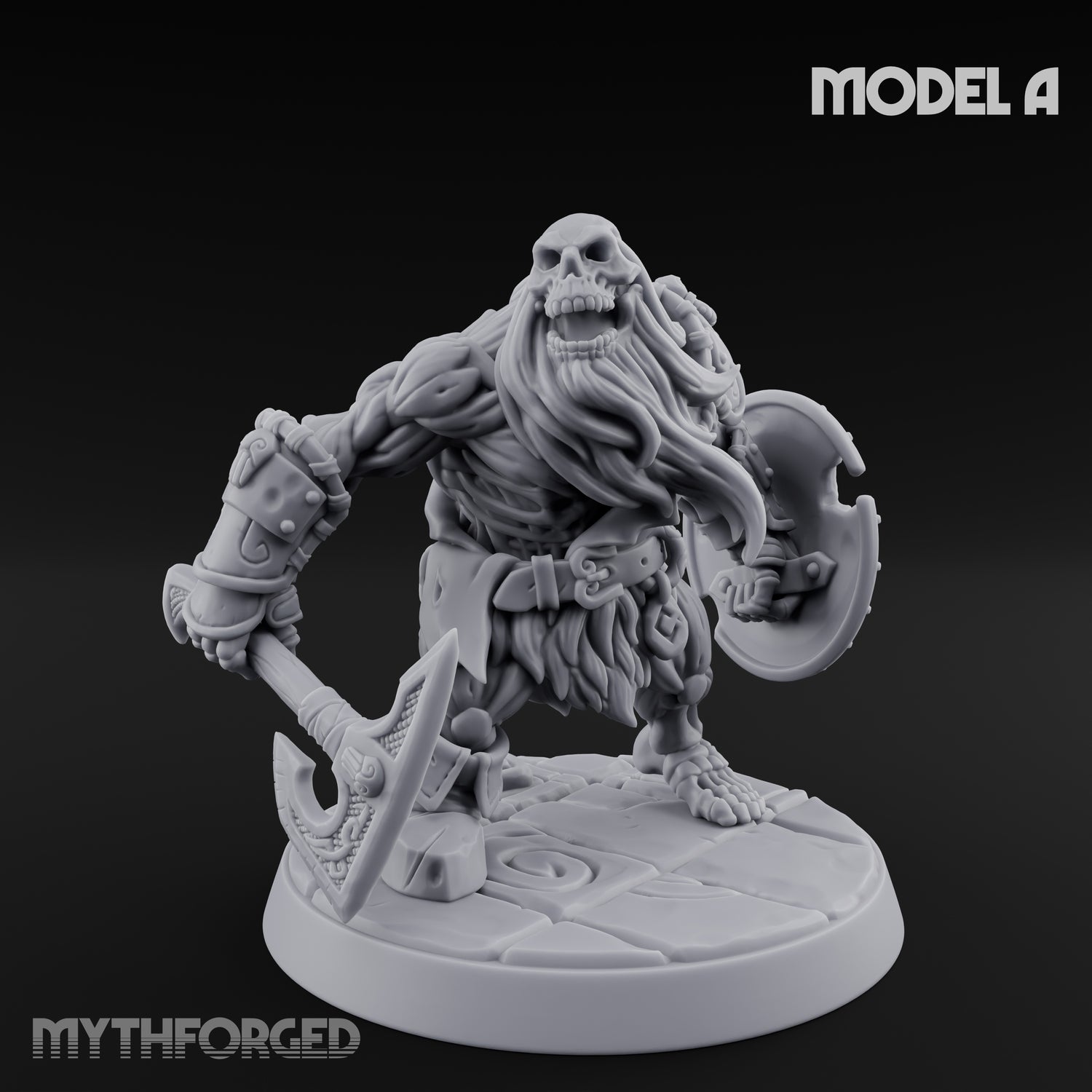 Frostbound Horde Draugr Warrior A Miniature for Dungeons and Dragons, Pathfinder or other TTRPGs