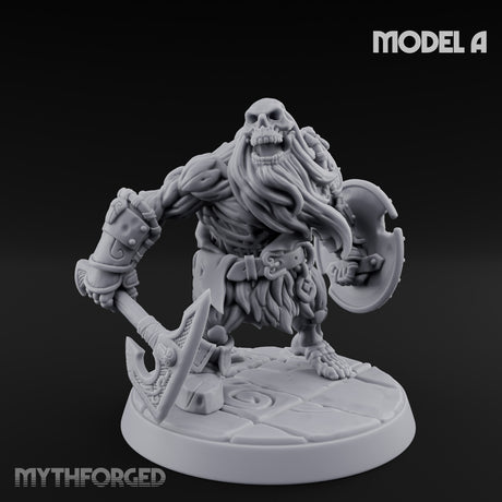 Frostbound Horde Draugr Warrior A Miniature for Dungeons and Dragons, Pathfinder or other TTRPGs