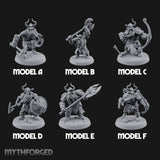 Frostbound Horde Dwarf Draugr Warriors Miniature for Dungeons and Dragons, Pathfinder or other TTRPGs