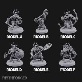 Frostbound Horde Dwarf Draugr Warriors Miniature for Dungeons and Dragons, Pathfinder or other TTRPGs