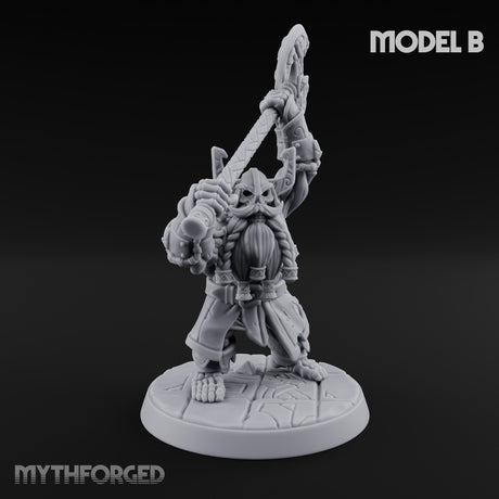 Frostbound Horde Draugr Warrior B Miniature for Dungeons and Dragons, Pathfinder or other TTRPGs