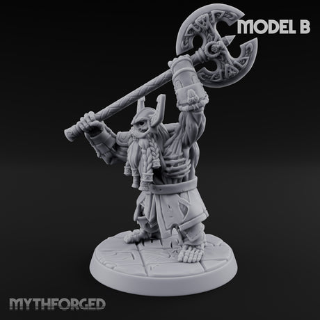 Frostbound Horde Draugr Warrior B Miniature for Dungeons and Dragons, Pathfinder or other TTRPGs