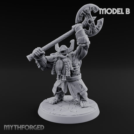 Frostbound Horde Draugr Warrior B Miniature for Dungeons and Dragons, Pathfinder or other TTRPGs