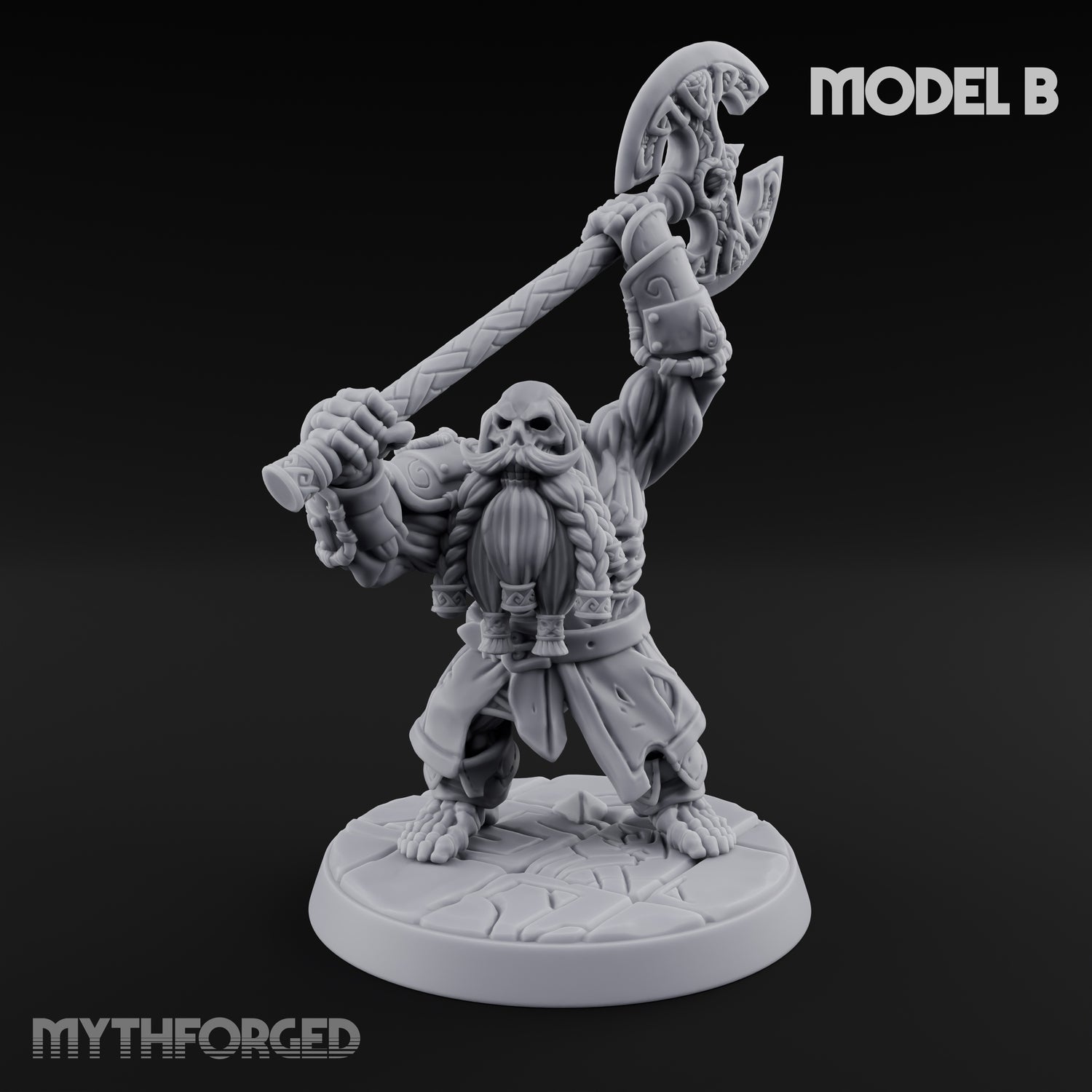 Frostbound Horde Draugr Warrior B Miniature for Dungeons and Dragons, Pathfinder or other TTRPGs