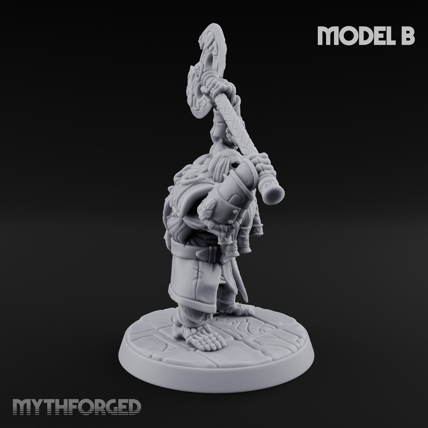 Frostbound Horde Draugr Warrior B Miniature for Dungeons and Dragons, Pathfinder or other TTRPGs