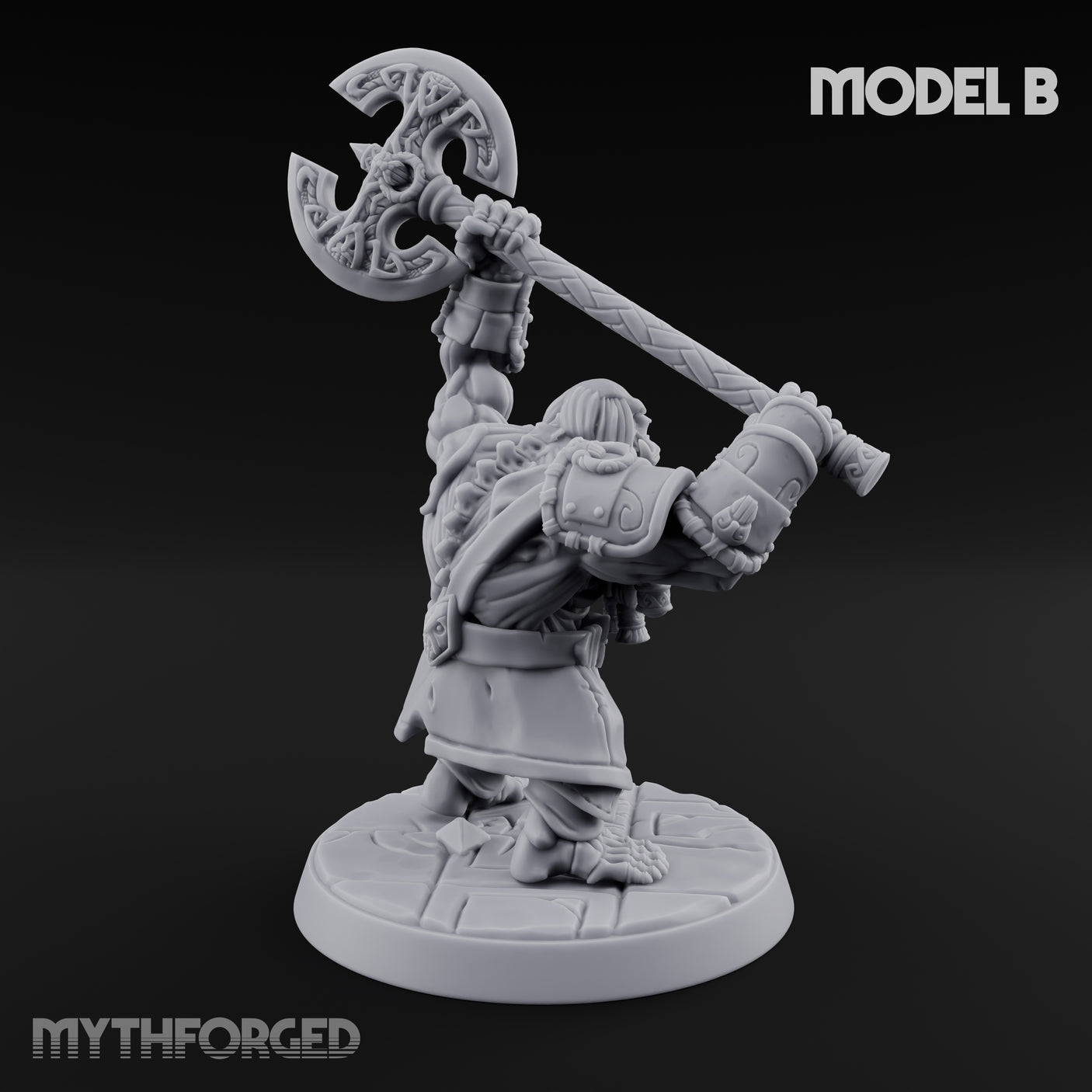 Frostbound Horde Draugr Warrior B Miniature for Dungeons and Dragons, Pathfinder or other TTRPGs