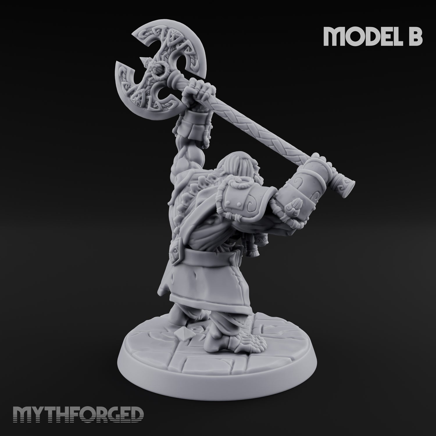 Frostbound Horde Draugr Warrior B Miniature for Dungeons and Dragons, Pathfinder or other TTRPGs