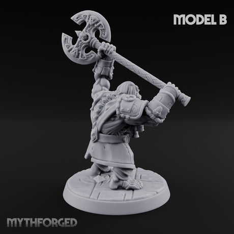 Frostbound Horde Draugr Warrior B Miniature for Dungeons and Dragons, Pathfinder or other TTRPGs