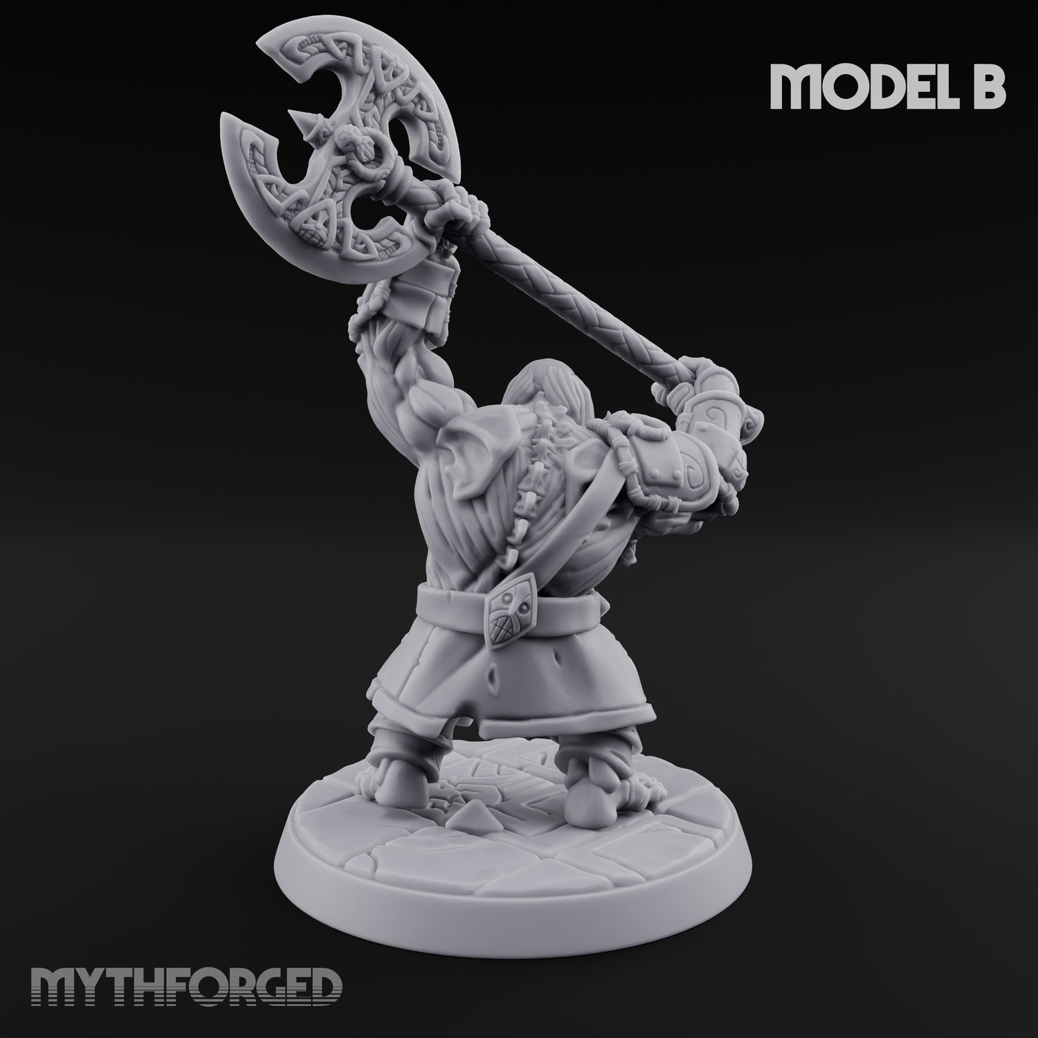 Frostbound Horde Draugr Warrior B Miniature for Dungeons and Dragons, Pathfinder or other TTRPGs
