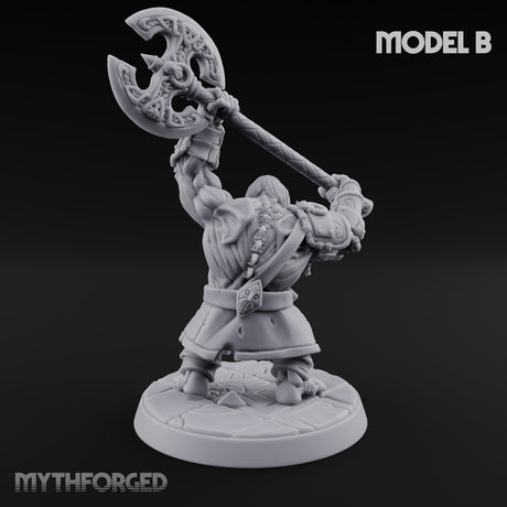 Frostbound Horde Draugr Warrior B Miniature for Dungeons and Dragons, Pathfinder or other TTRPGs