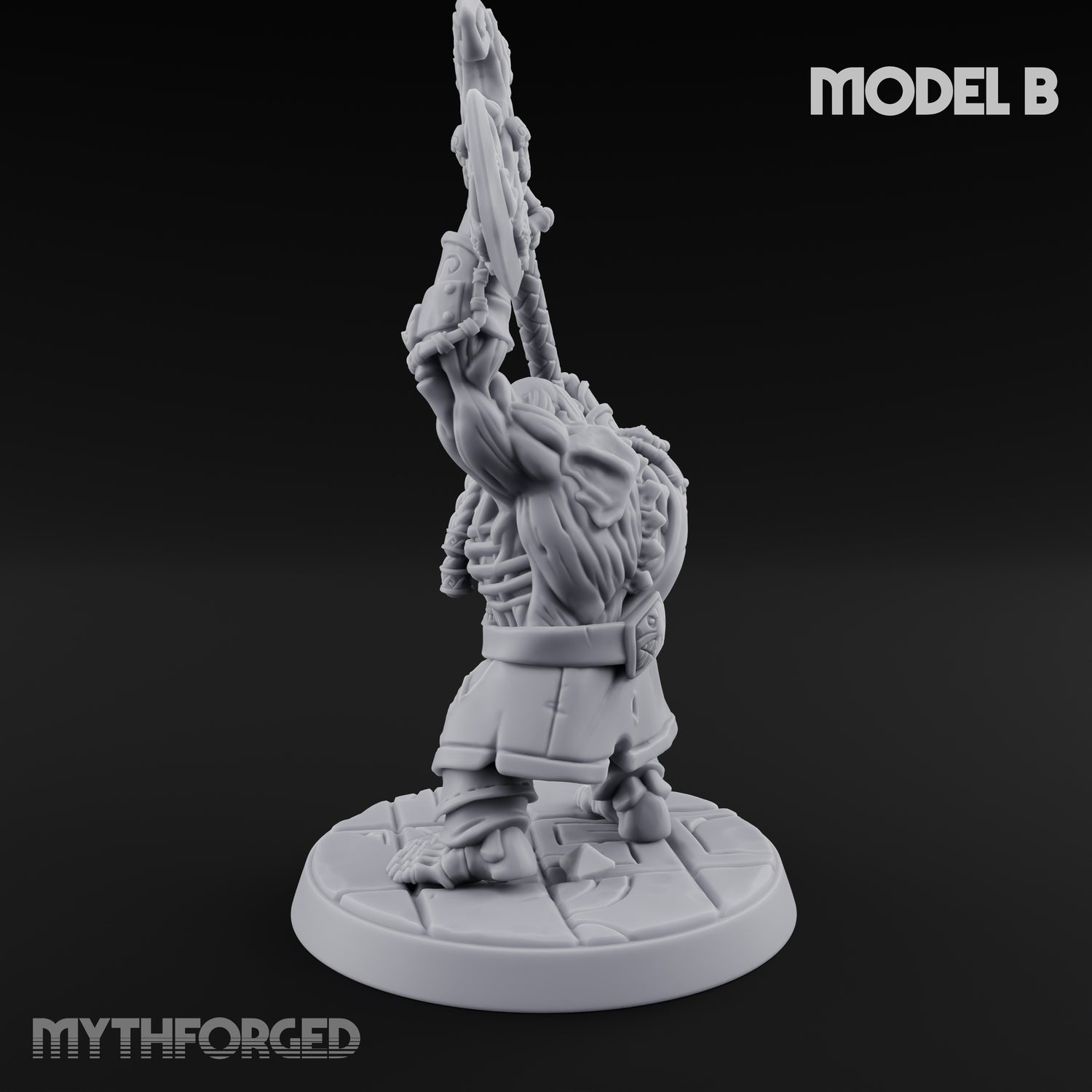 Frostbound Horde Draugr Warrior B Miniature for Dungeons and Dragons, Pathfinder or other TTRPGs