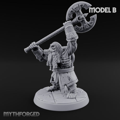 Frostbound Horde Draugr Warrior B Miniature for Dungeons and Dragons, Pathfinder or other TTRPGs