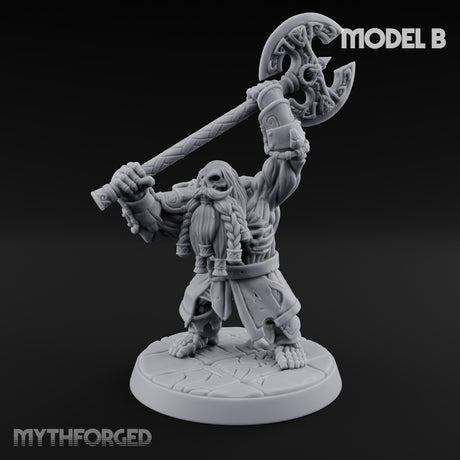 Frostbound Horde Draugr Warrior B Miniature for Dungeons and Dragons, Pathfinder or other TTRPGs