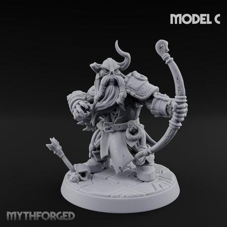 Frostbound Horde Draugr Warrior C Miniature for Dungeons and Dragons, Pathfinder or other TTRPGs