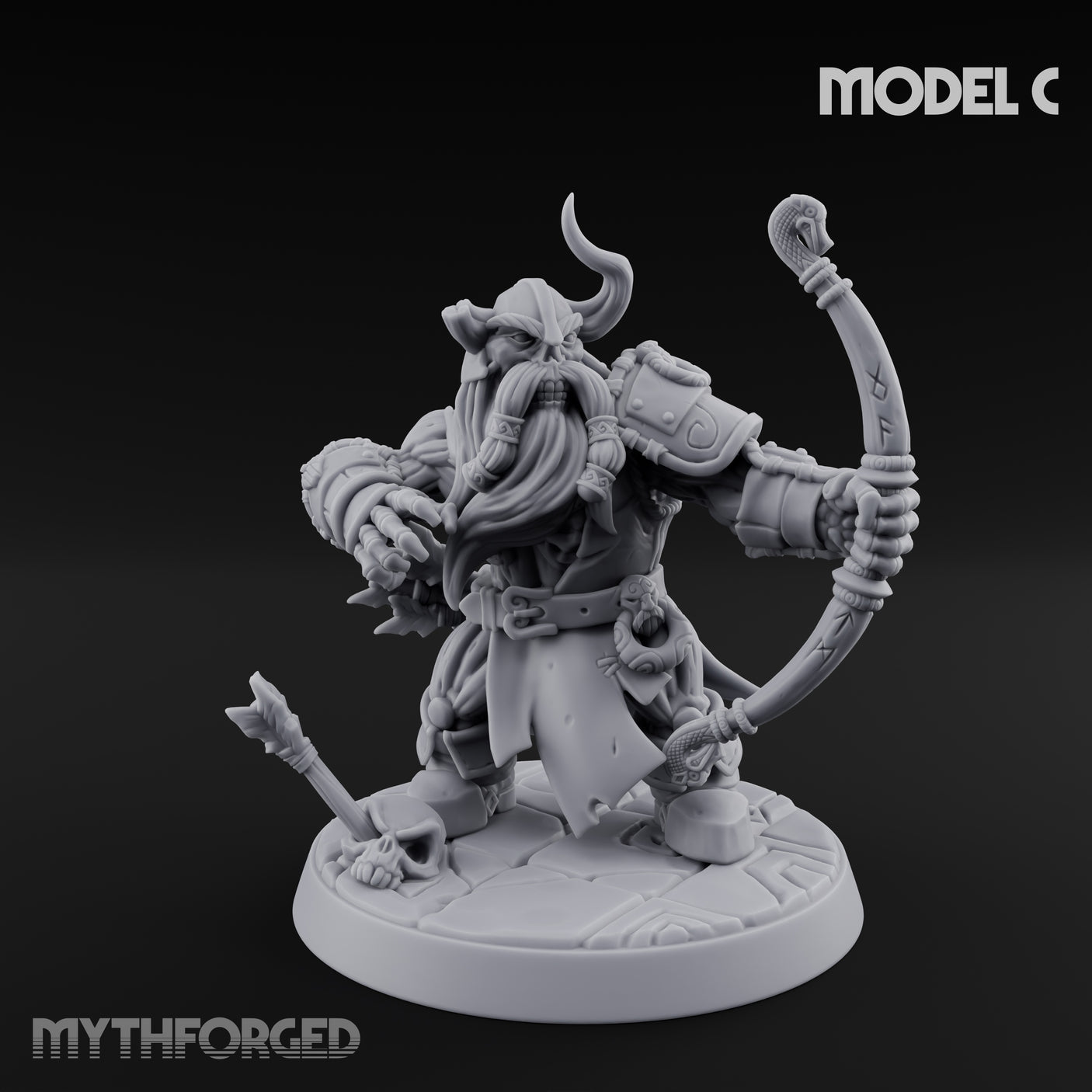 Frostbound Horde Draugr Warrior C Miniature for Dungeons and Dragons, Pathfinder or other TTRPGs