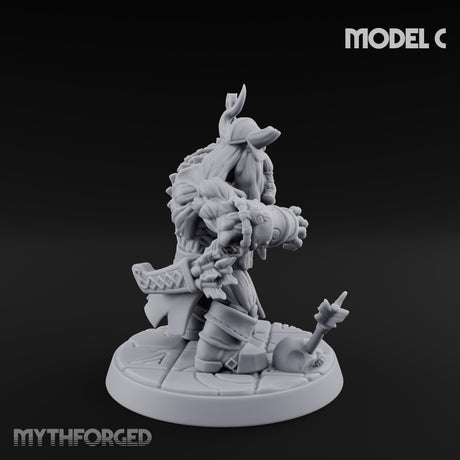 Frostbound Horde Draugr Warrior C Miniature for Dungeons and Dragons, Pathfinder or other TTRPGs