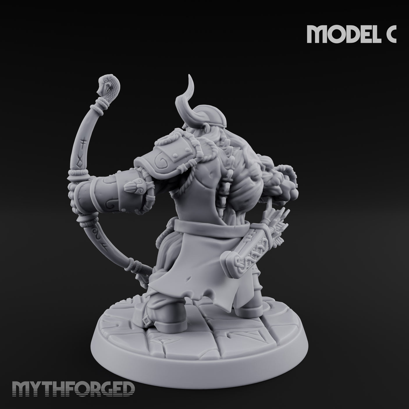 Frostbound Horde Draugr Warrior C Miniature for Dungeons and Dragons, Pathfinder or other TTRPGs
