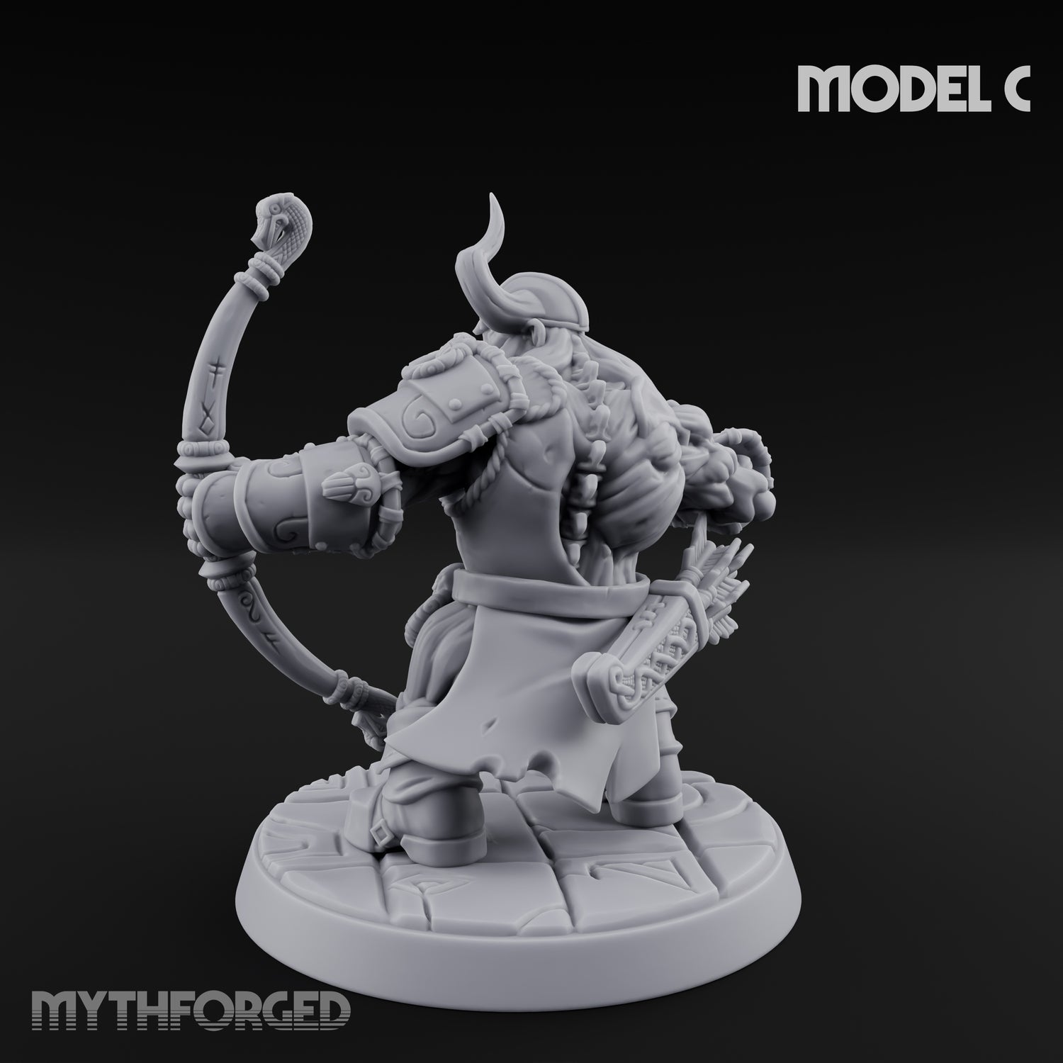 Frostbound Horde Draugr Warrior C Miniature for Dungeons and Dragons, Pathfinder or other TTRPGs