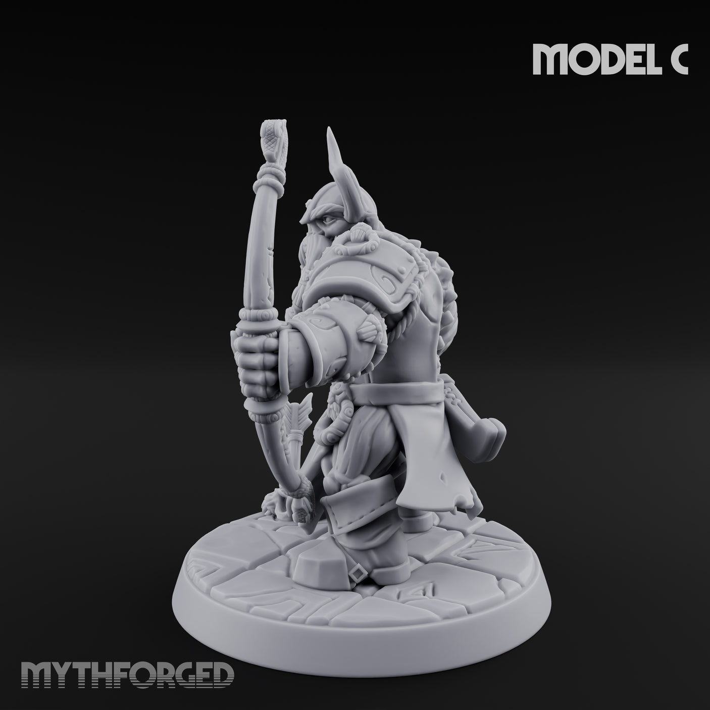 Frostbound Horde Draugr Warrior C Miniature for Dungeons and Dragons, Pathfinder or other TTRPGs