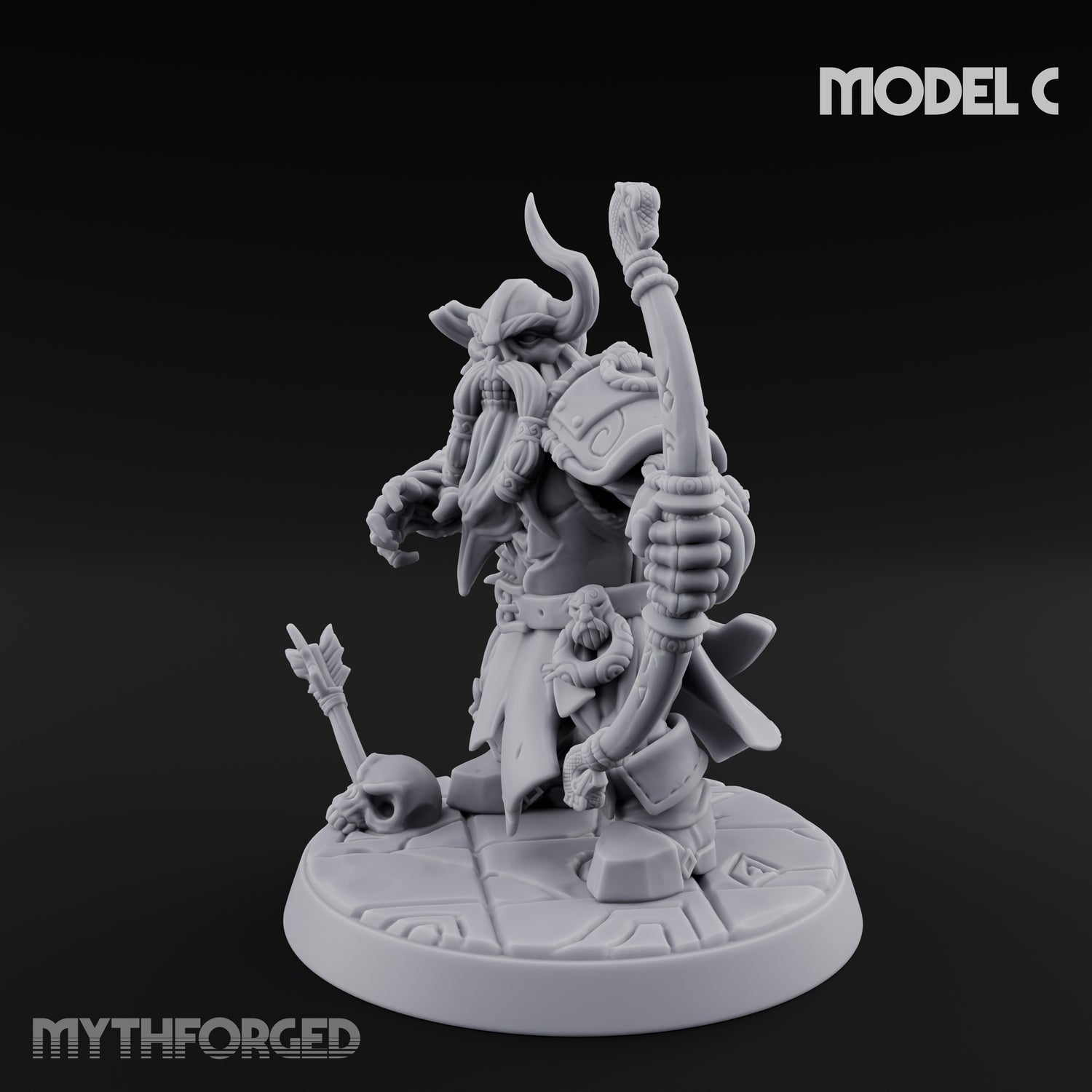 Frostbound Horde Draugr Warrior C Miniature for Dungeons and Dragons, Pathfinder or other TTRPGs