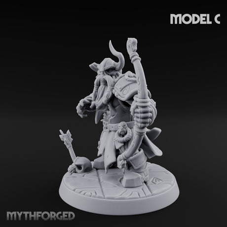 Frostbound Horde Draugr Warrior C Miniature for Dungeons and Dragons, Pathfinder or other TTRPGs