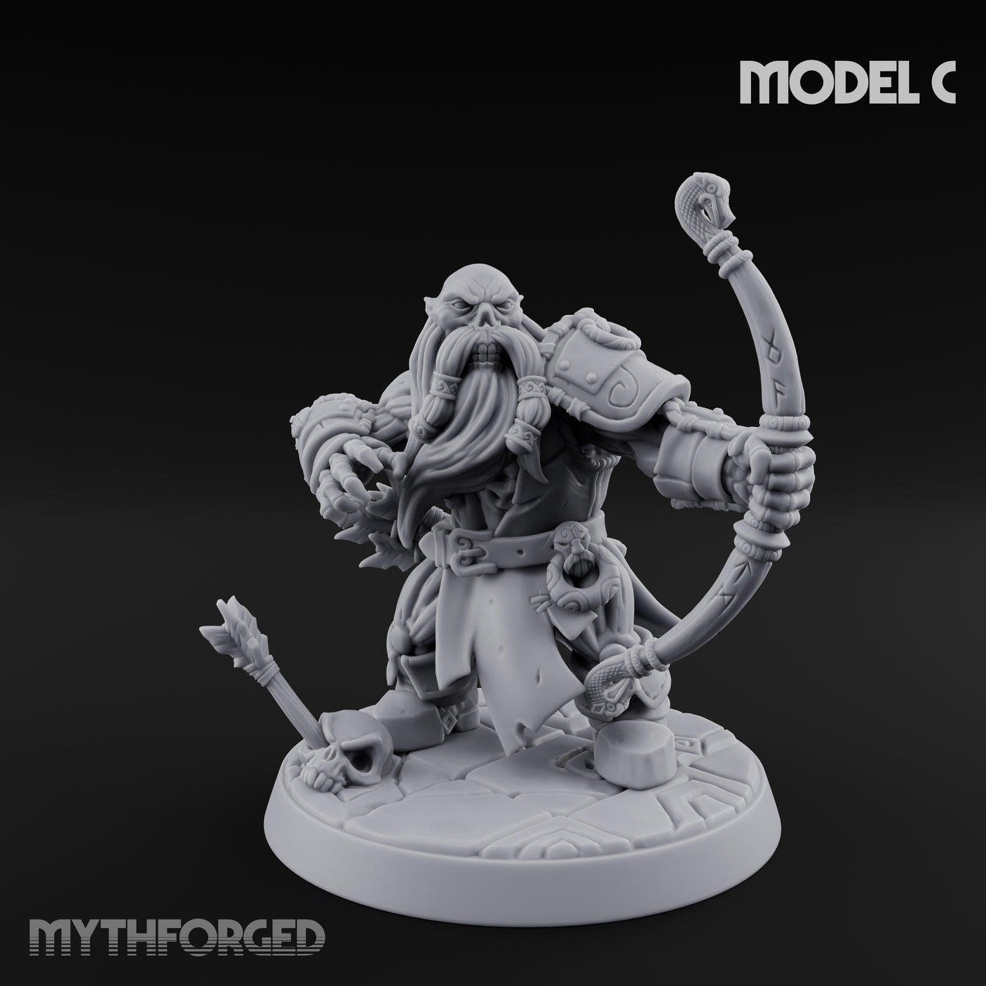 Frostbound Horde Draugr Warrior C Miniature for Dungeons and Dragons, Pathfinder or other TTRPGs
