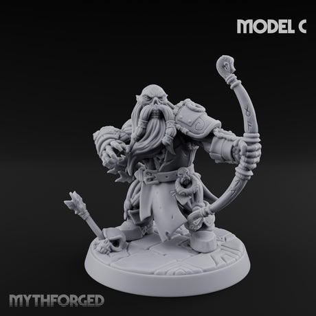 Frostbound Horde Draugr Warrior C Miniature for Dungeons and Dragons, Pathfinder or other TTRPGs