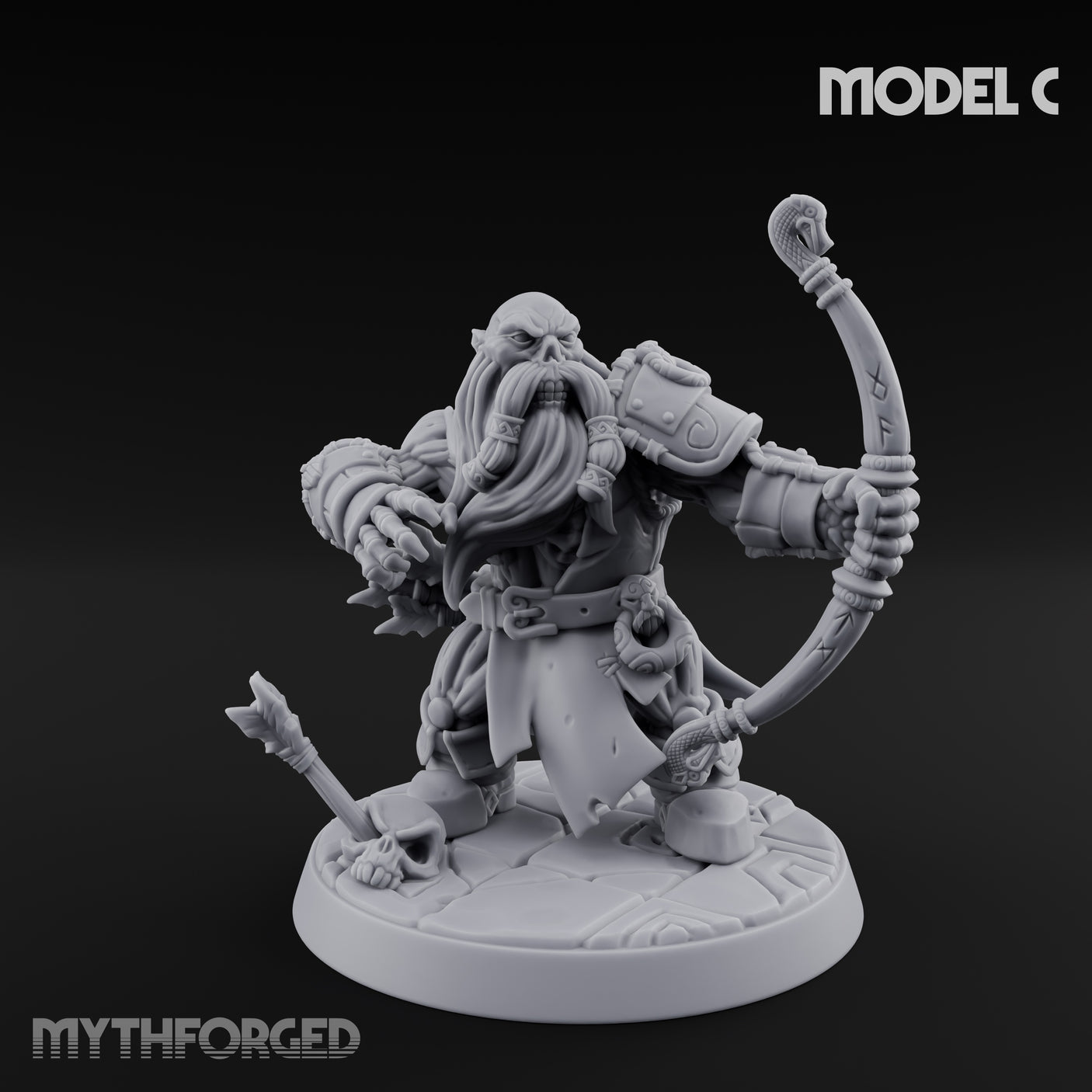 Frostbound Horde Draugr Warrior C Miniature for Dungeons and Dragons, Pathfinder or other TTRPGs