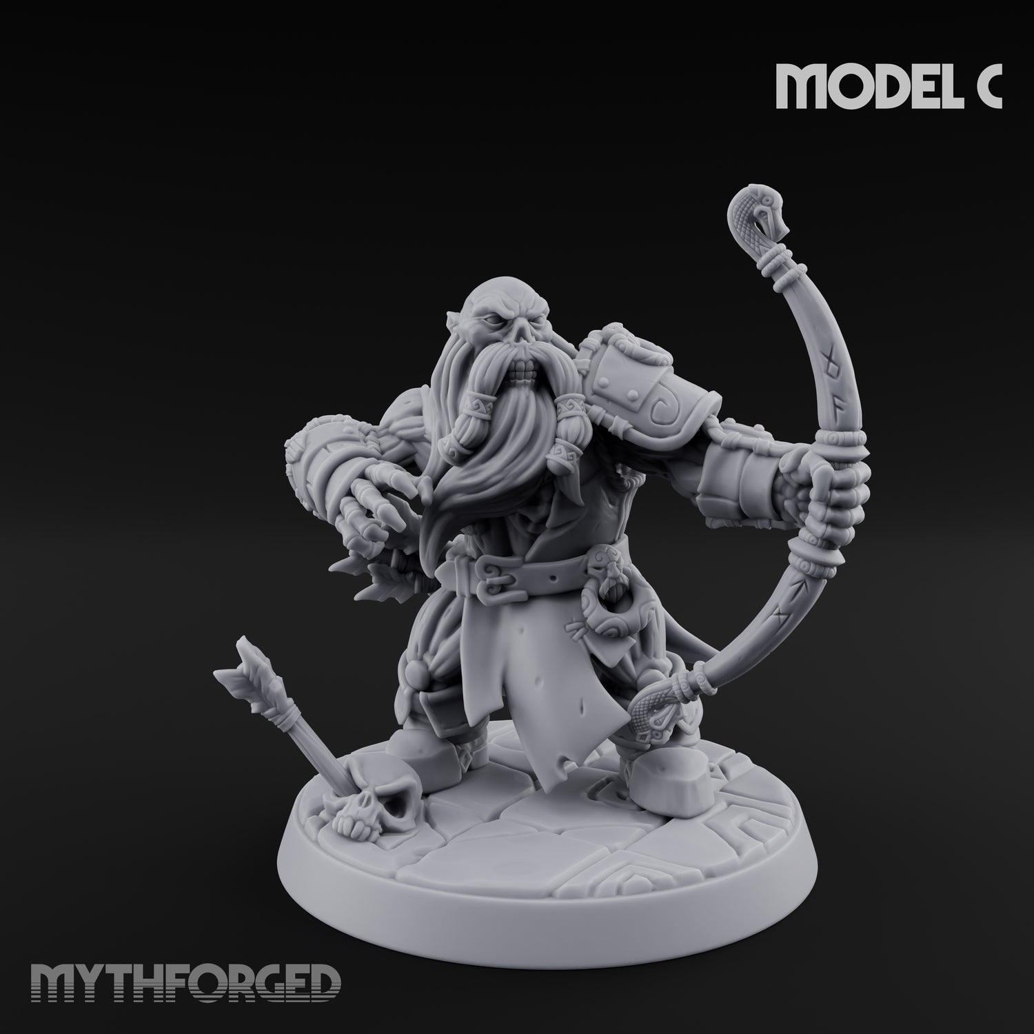 Frostbound Horde Draugr Warrior C Miniature for Dungeons and Dragons, Pathfinder or other TTRPGs