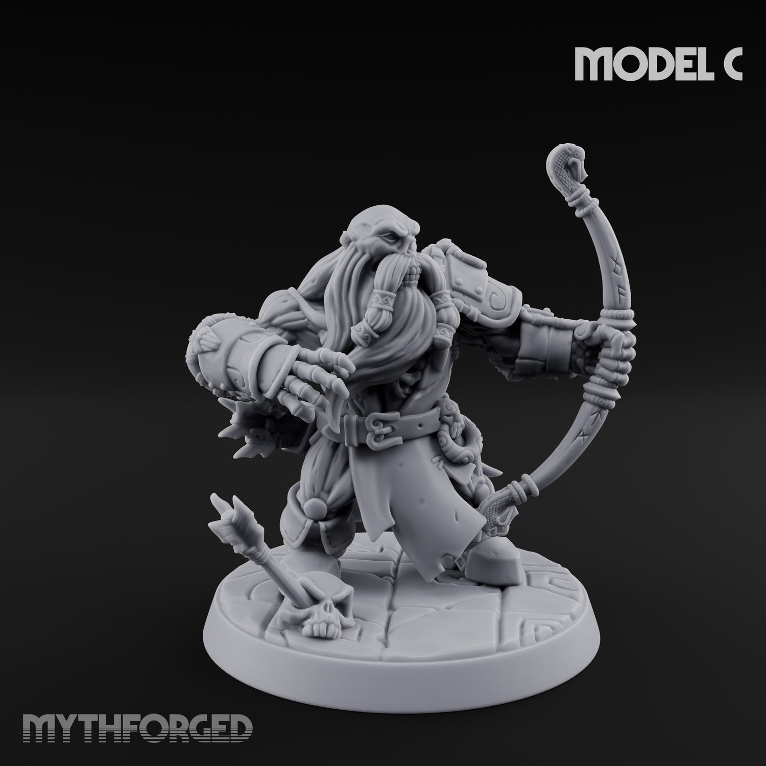 Frostbound Horde Draugr Warrior C Miniature for Dungeons and Dragons, Pathfinder or other TTRPGs
