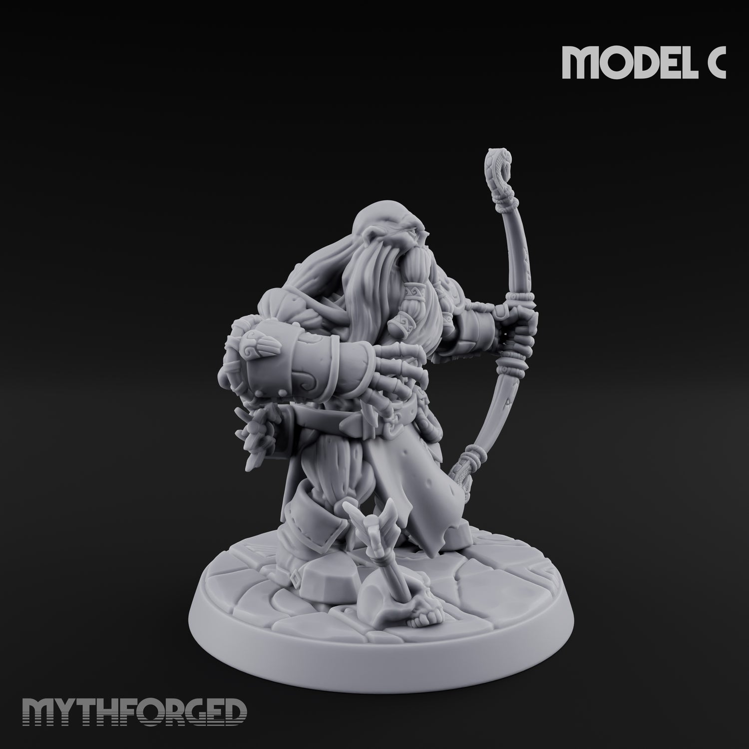 Frostbound Horde Draugr Warrior C Miniature for Dungeons and Dragons, Pathfinder or other TTRPGs