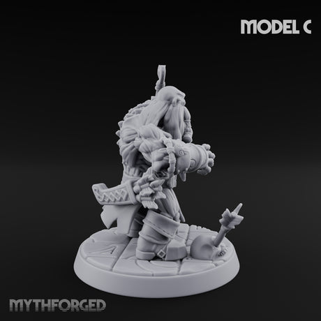 Frostbound Horde Draugr Warrior C Miniature for Dungeons and Dragons, Pathfinder or other TTRPGs
