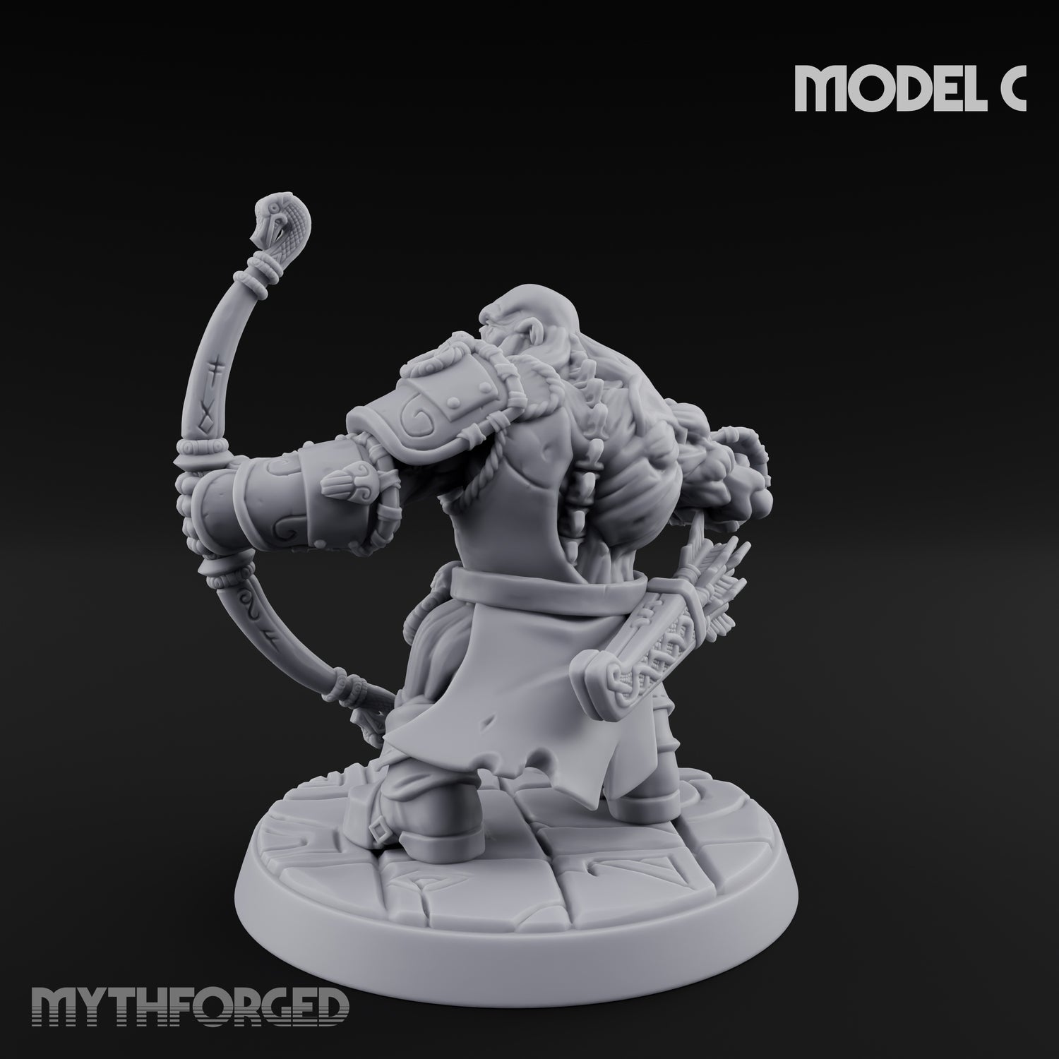 Frostbound Horde Draugr Warrior C Miniature for Dungeons and Dragons, Pathfinder or other TTRPGs