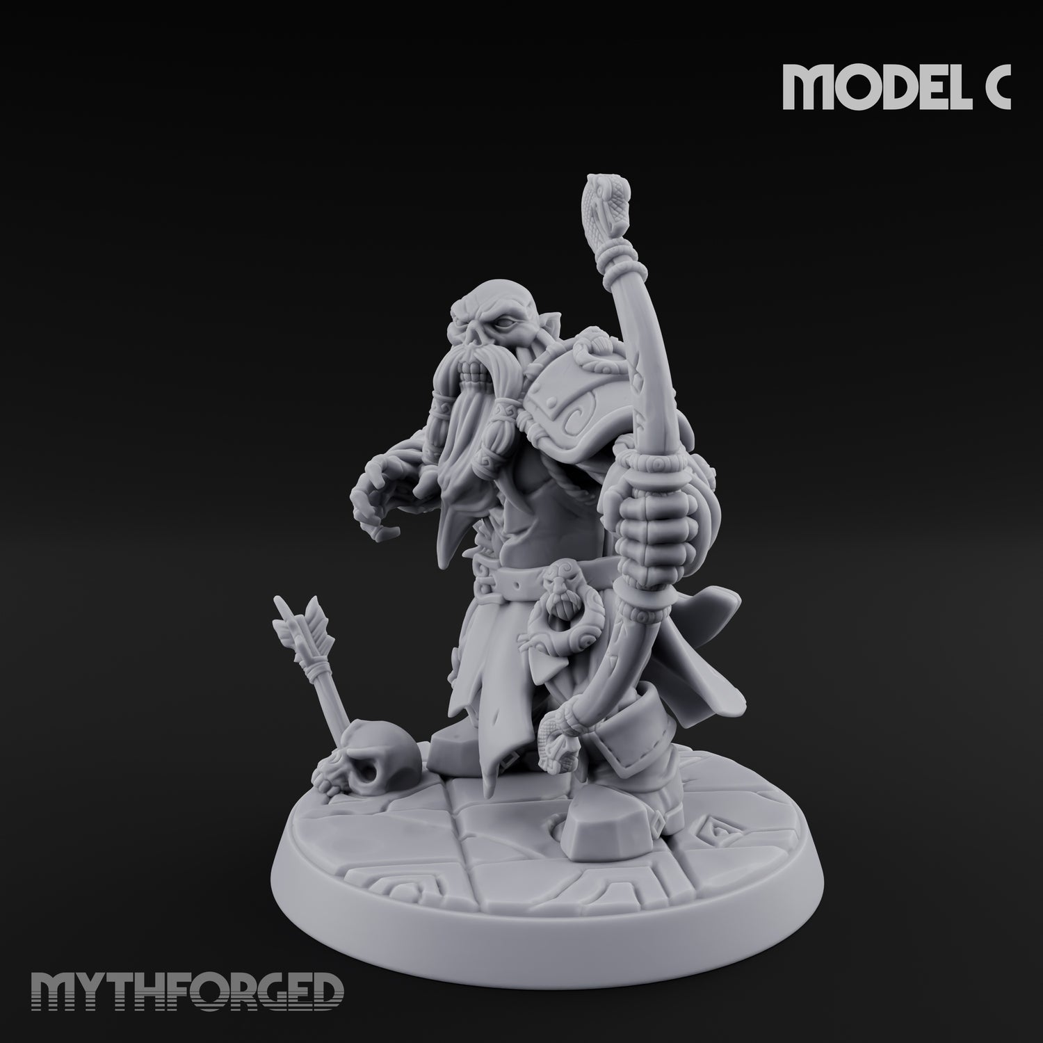 Frostbound Horde Draugr Warrior C Miniature for Dungeons and Dragons, Pathfinder or other TTRPGs