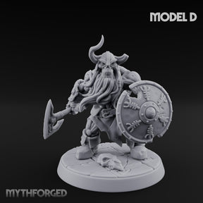 Frostbound Horde Draugr Warrior D Miniature for Dungeons and Dragons, Pathfinder or other TTRPGs