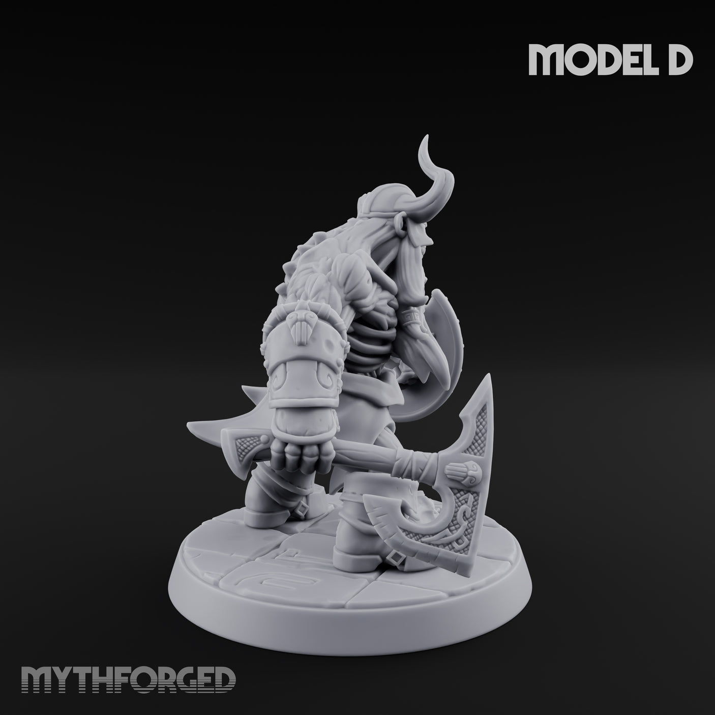 Frostbound Horde Draugr Warrior D Miniature for Dungeons and Dragons, Pathfinder or other TTRPGs